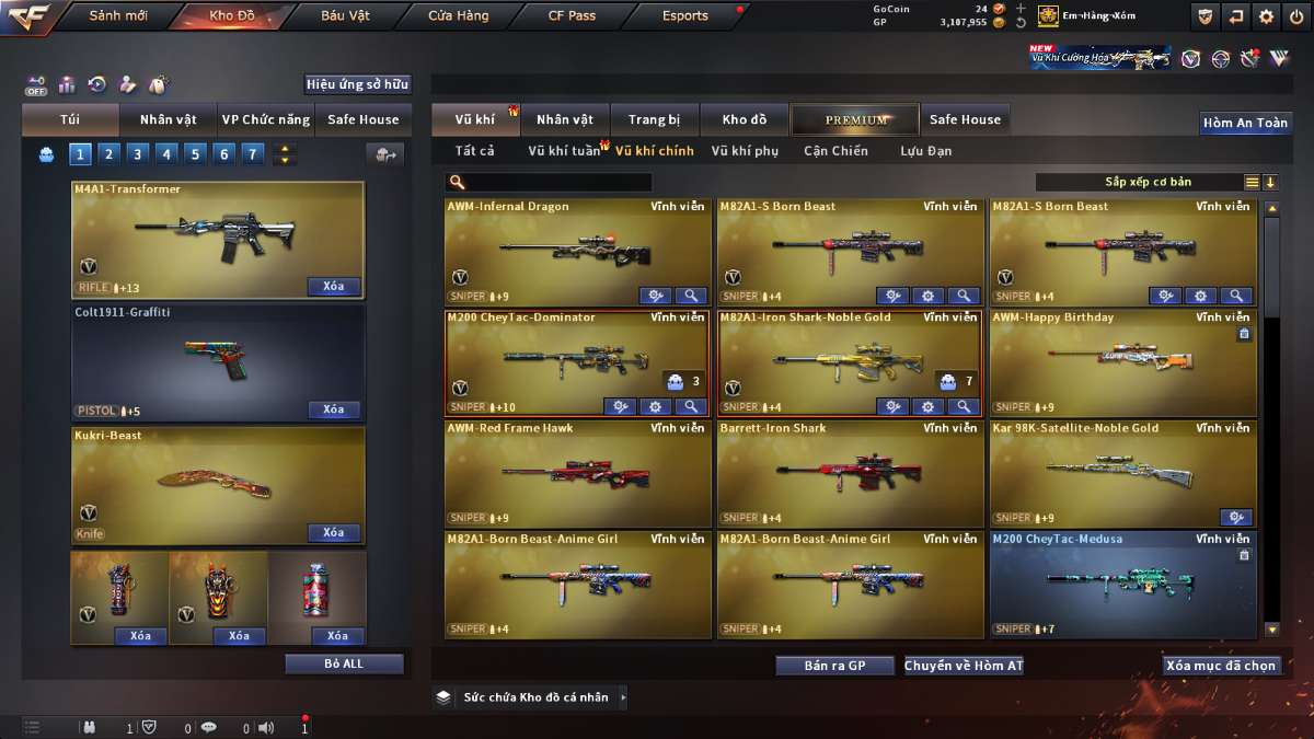 shop acc cf uy tin gia re